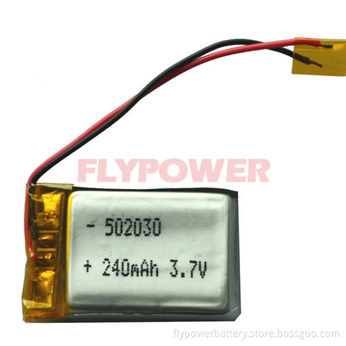 3.7V 240mAh Lithium Ion Polymer Battery Pack (1S1P of FLP-502030)